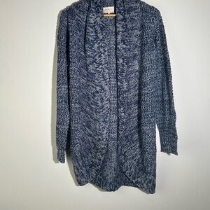 Bobbie Brooks Blue Chunky Knit Cardigan Sweater
